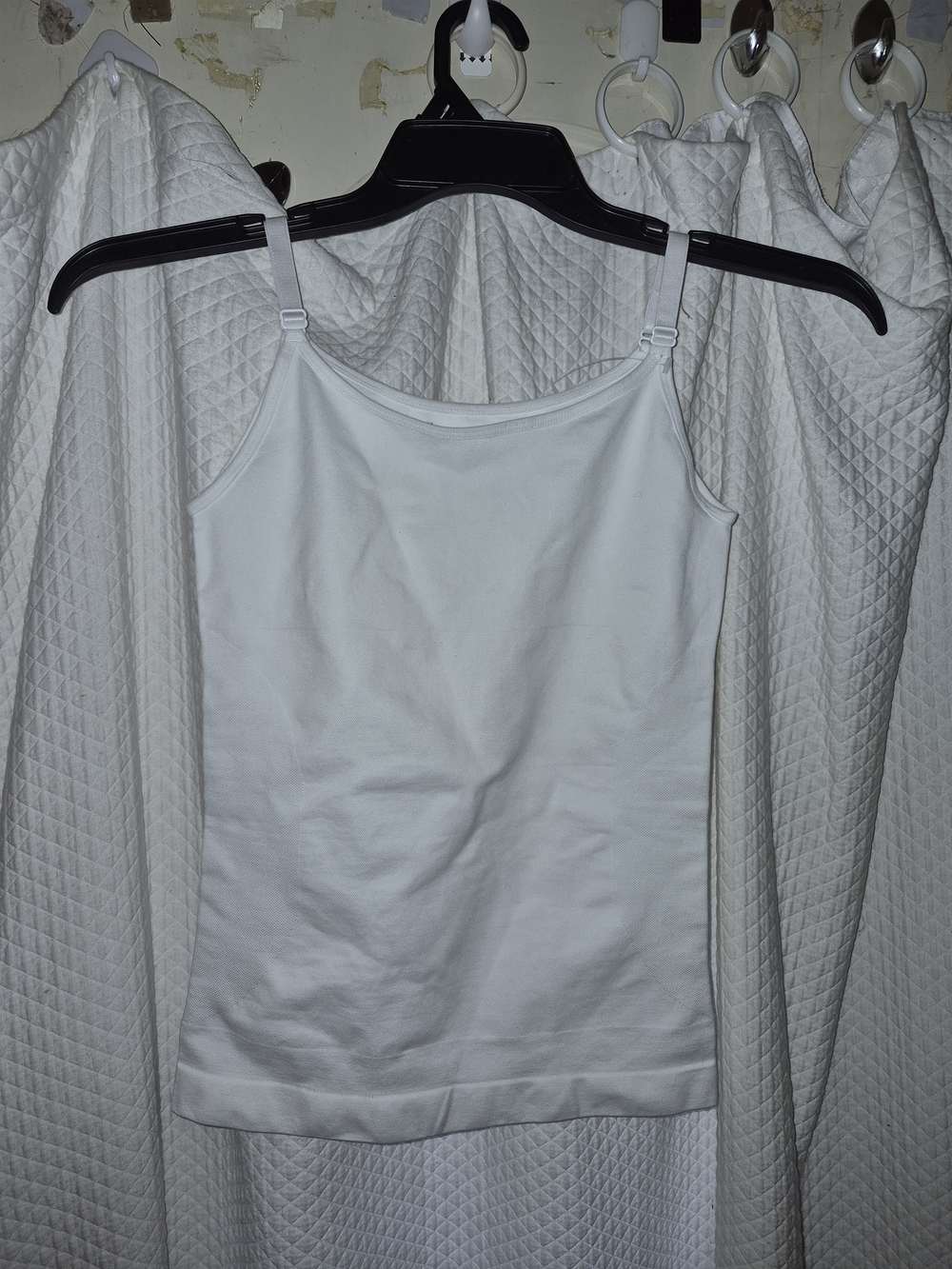 Empetur Women's White Adjustable-Strap Tank Top Size XL